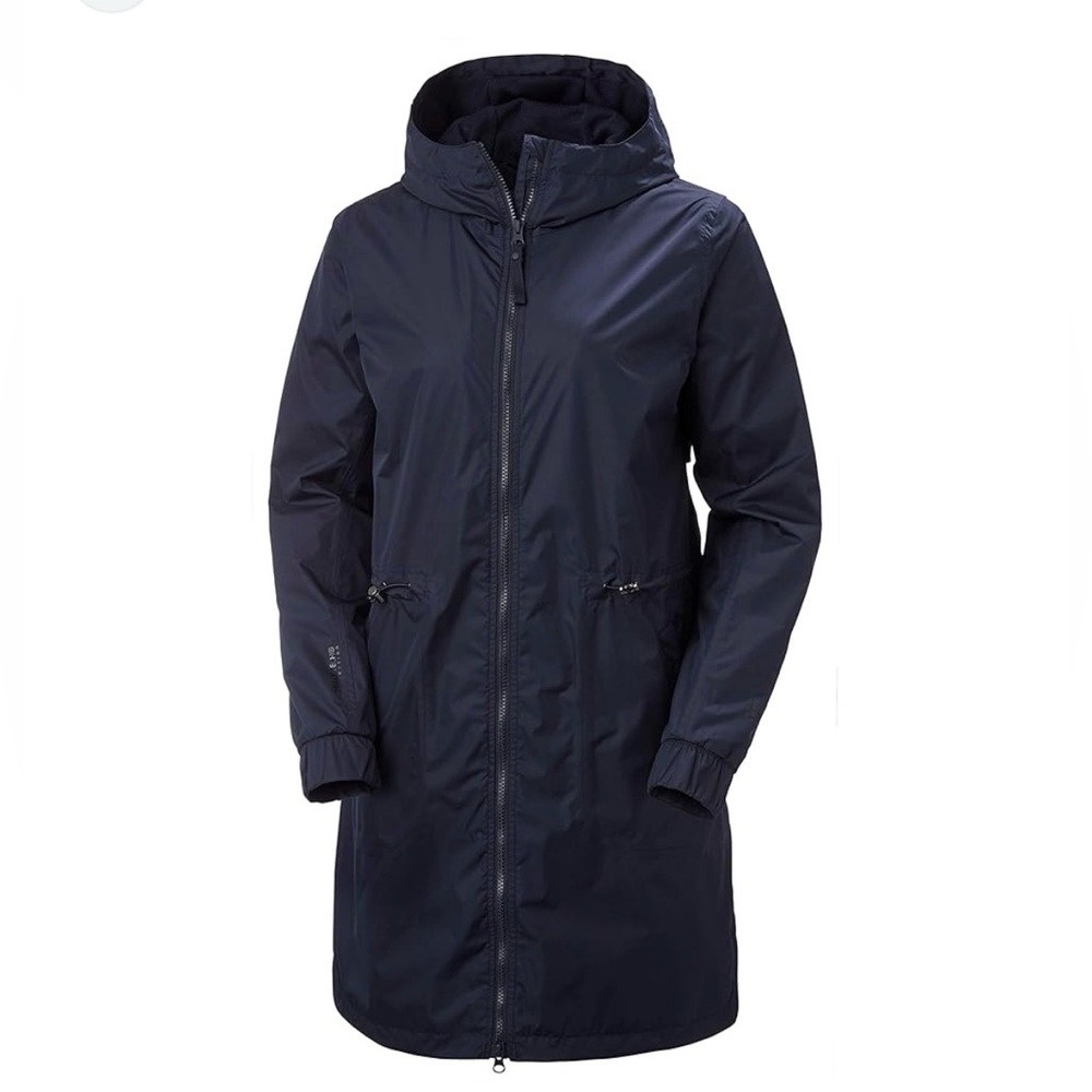Helly Hansen Women's Iona Long Rain Jacket in Navy